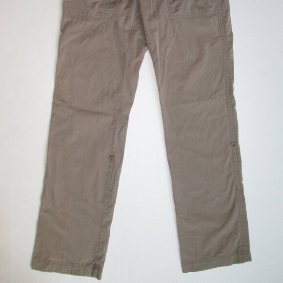 Marmot Women's Hiking Outdoor Pants Khaki Cotton Nylon Stretch Roll Up Cuff sz 8 - Picture 2 of 11